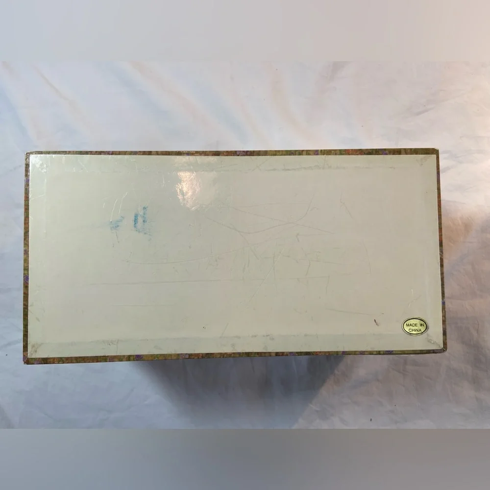Wooden Painted Keepsake Box Horse Theme Mare and Foal Includes Mirror‎